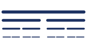 Illustrated Graphic of a thick, horizontal line. Below the top like are two smaller lines, under each of those lines are two, smaller lines, the pattern continues