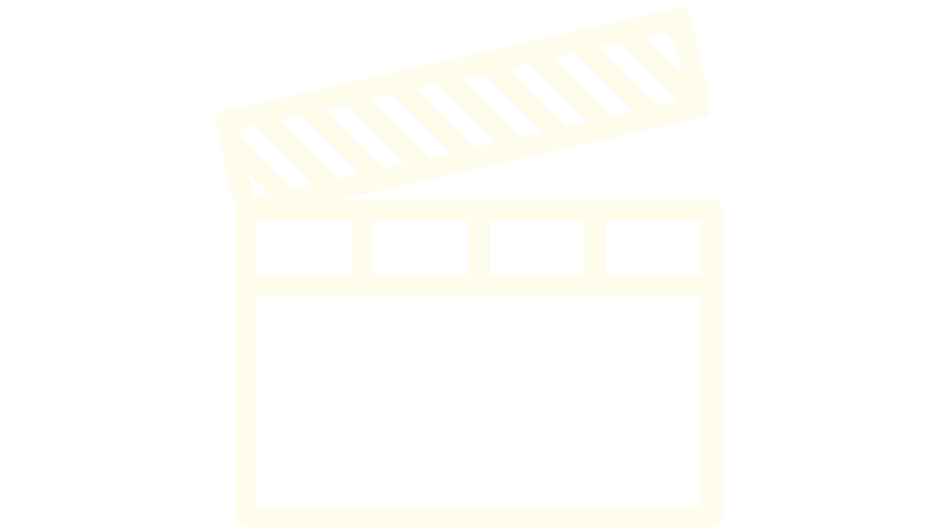 Illustrated graphic of a movie set clapper.