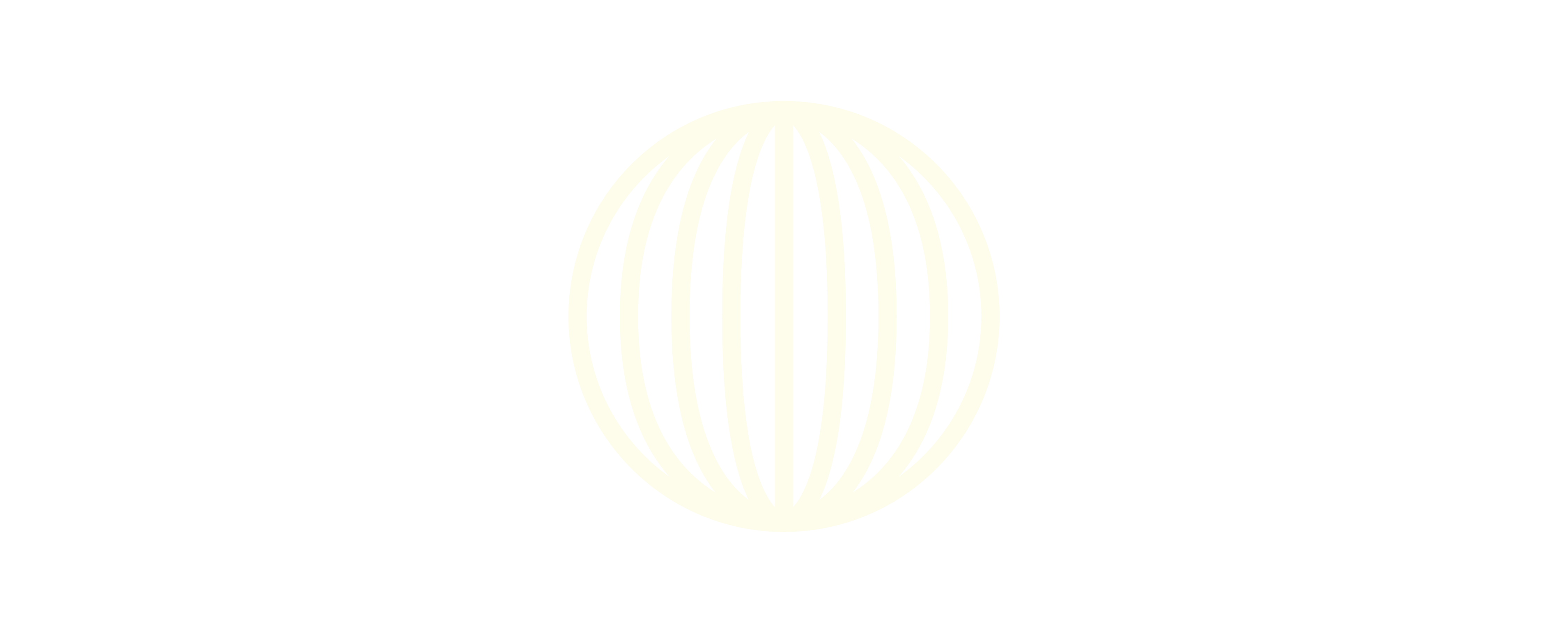 Illustrated graphic of a vertically lined sphere.