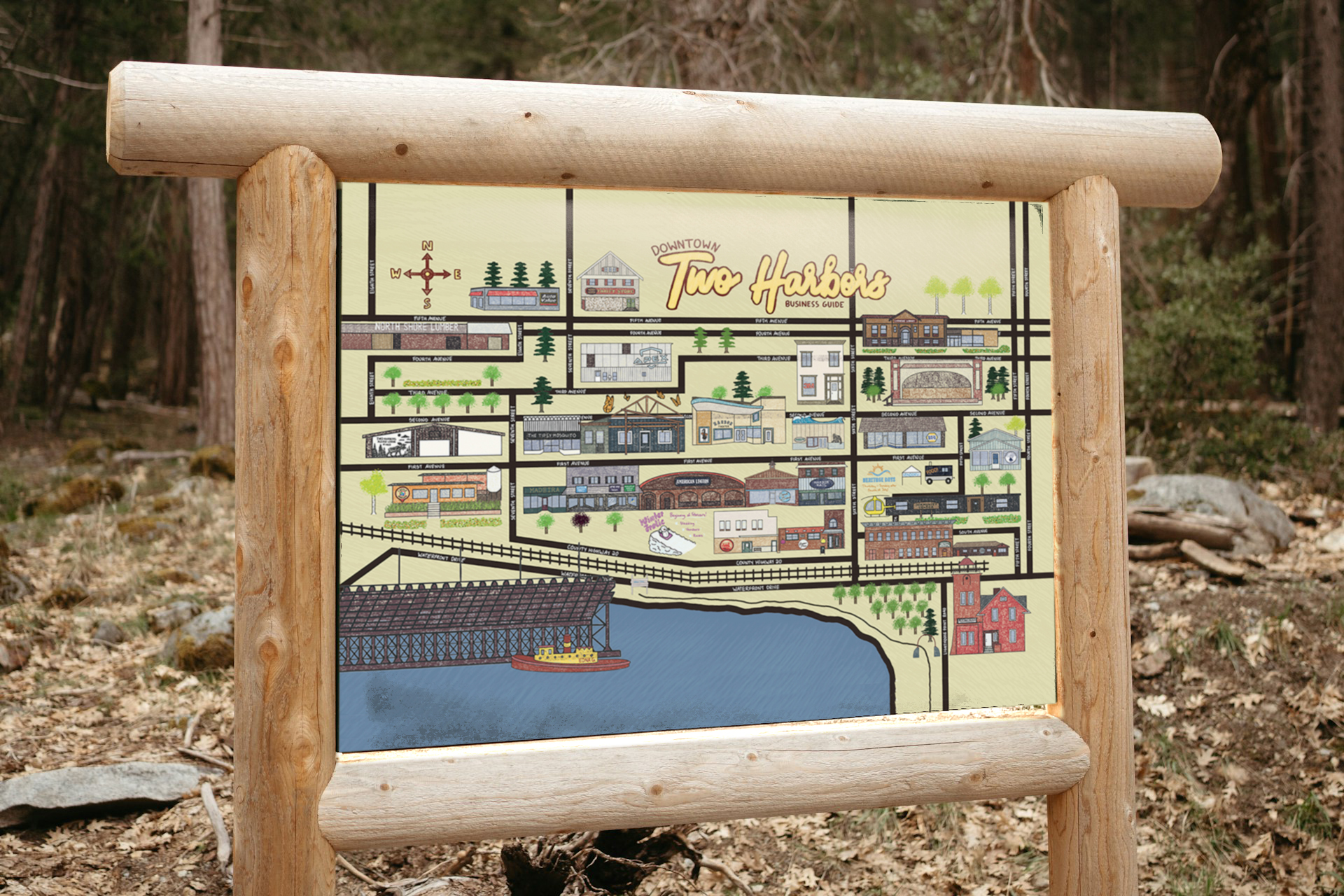Map Sign Mockup